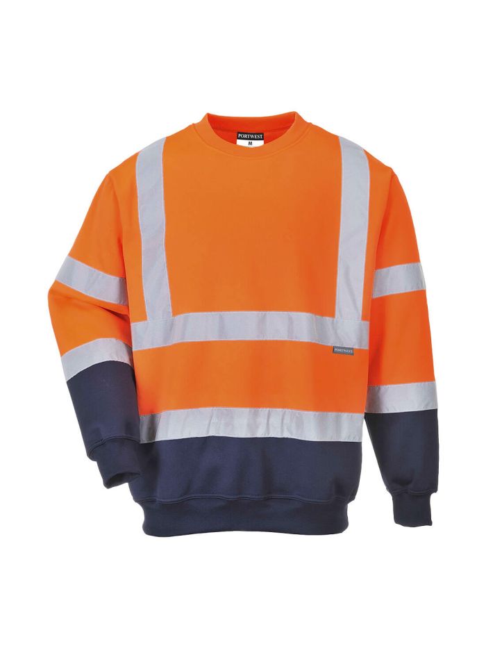 Bluza Bicolora Hi-Vis, 4XL, R, Portocaliu/Navy