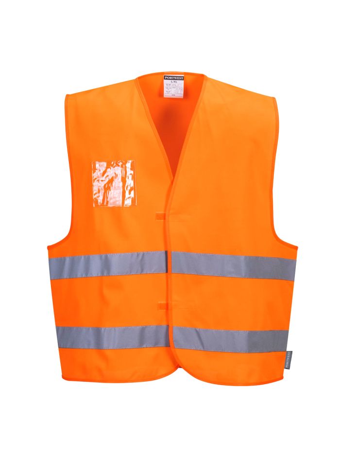 Vesta Hi Vis - Port acte dual, L/XL, R, Portocaliu