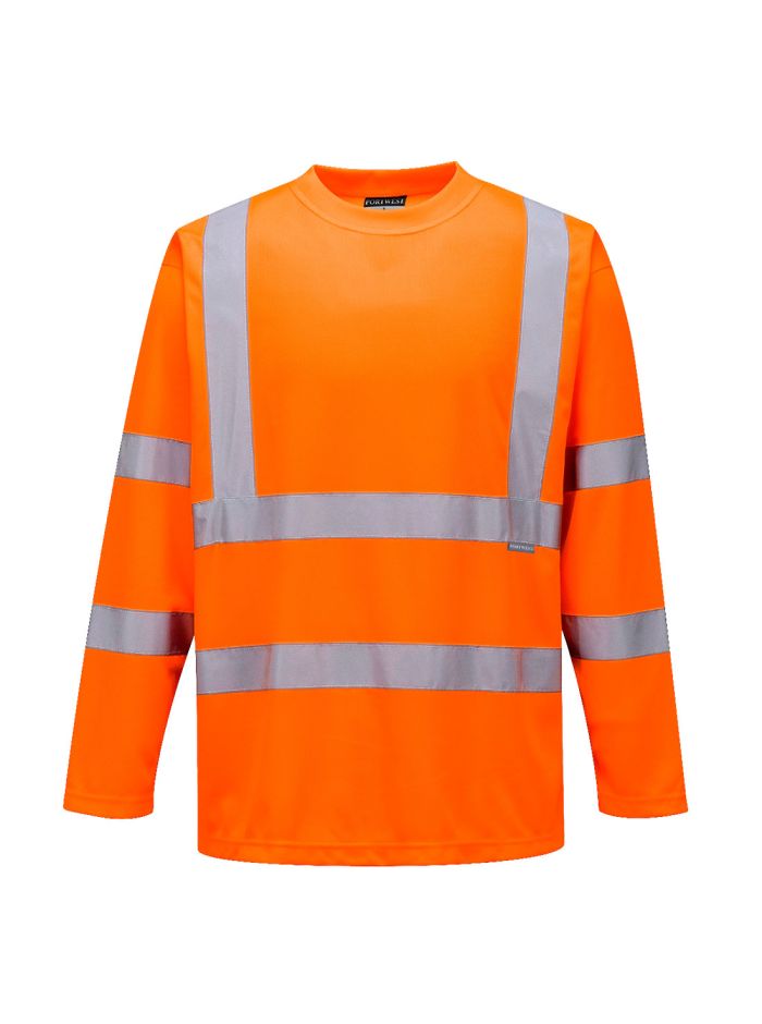 Tricou cu Maneci Lungi Hi-Vis, L, R, Portocaliu
