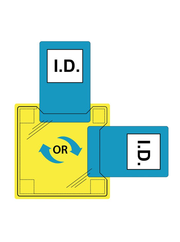 Portacte Dublu Sew-On, , R, Incolor