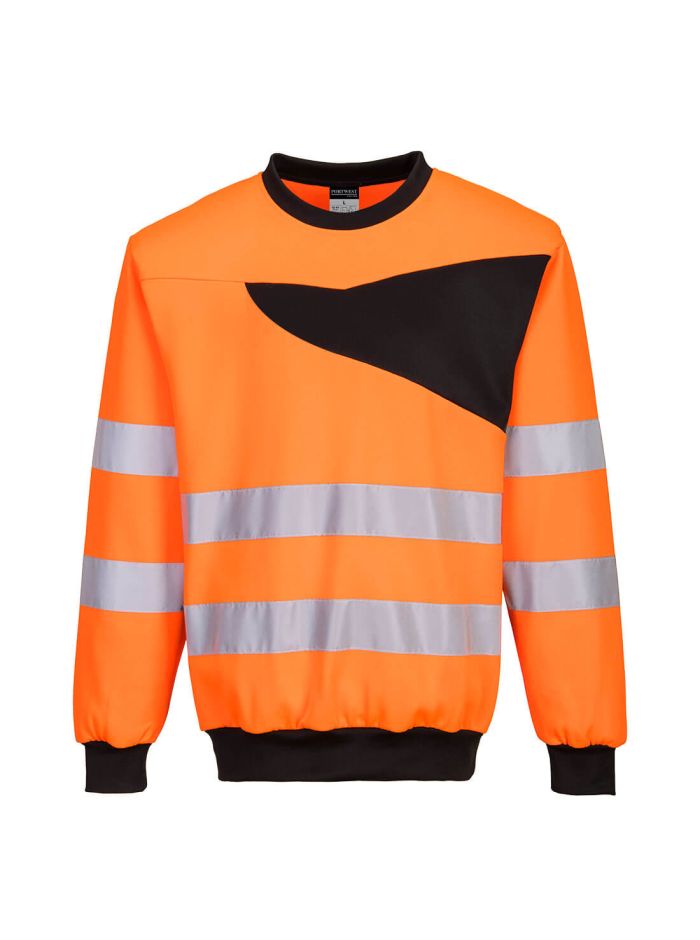 Hanorac PW2 Hi-Vis Crew Neck, 4XL, R, Portocaliu/Negru