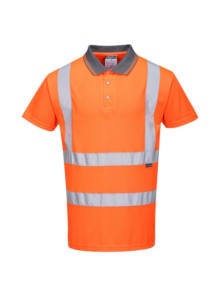 Tricou Polo cu Maneci Scurte Hi-Vis RIS, 4XL, R, Portocaliu