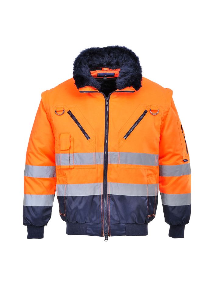 Jacheta Pilot 3 in 1 Hi Vis, 4XL, R, Portocaliu/Navy
