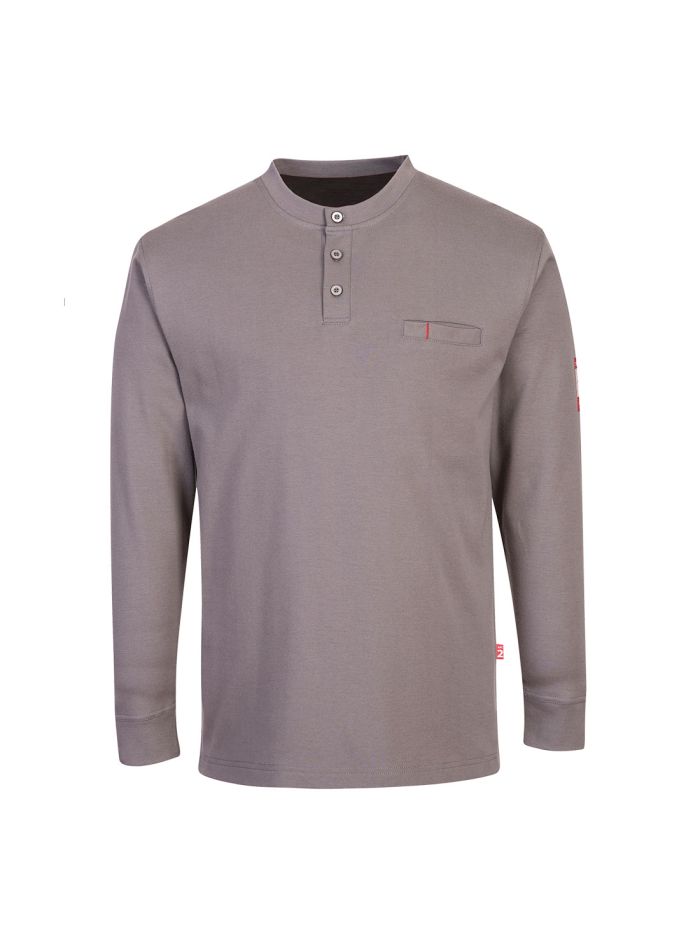 FR Anti-static Henley, L, R, Gri