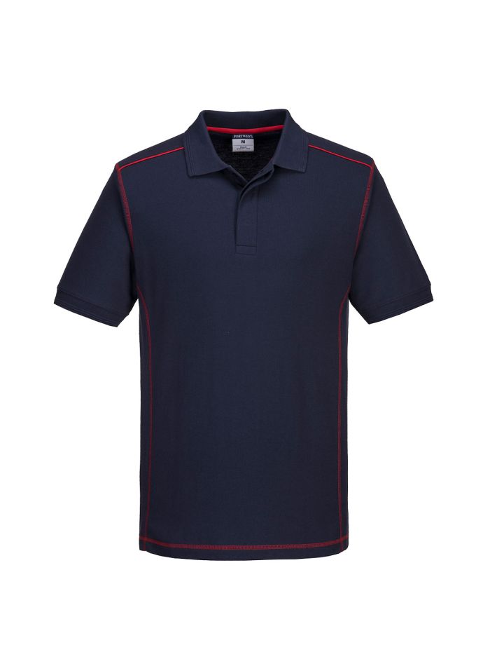 Camasa Polo essential in doua tonuri, L, E, Navy/Rosu