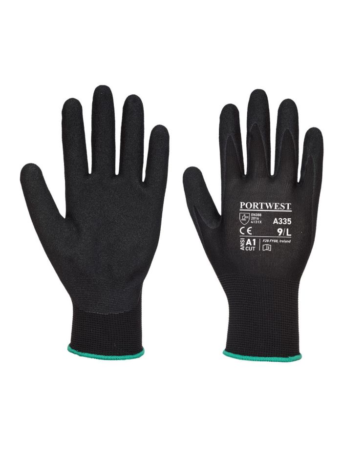 Dermi-Grip NPR15 Nitrile Sandy, L, R, Negru