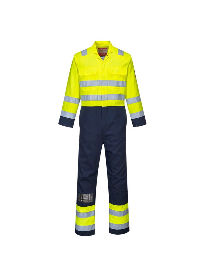 Combinezon Bizweld Hi-Vis Antistatic , 4XL, R, Galben/Navy