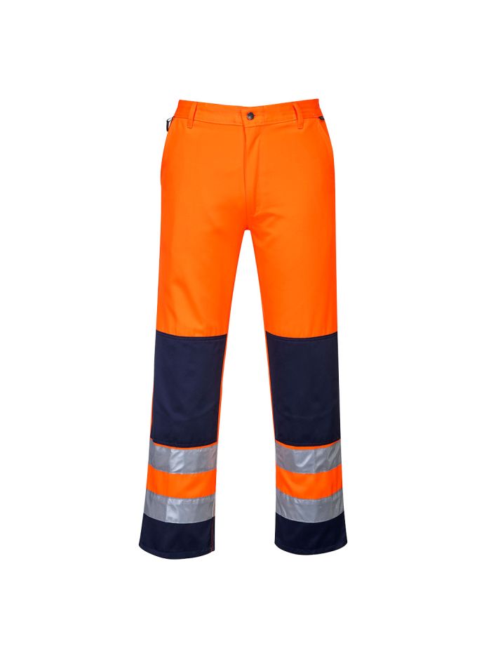 Pantaloni HiVis Seville, L, R, Portocaliu/Navy