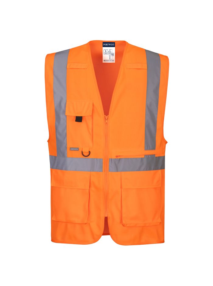 Vesta Hi-Vis Executive cu buzunar pentru tabletă, 4XL, R, Portocaliu