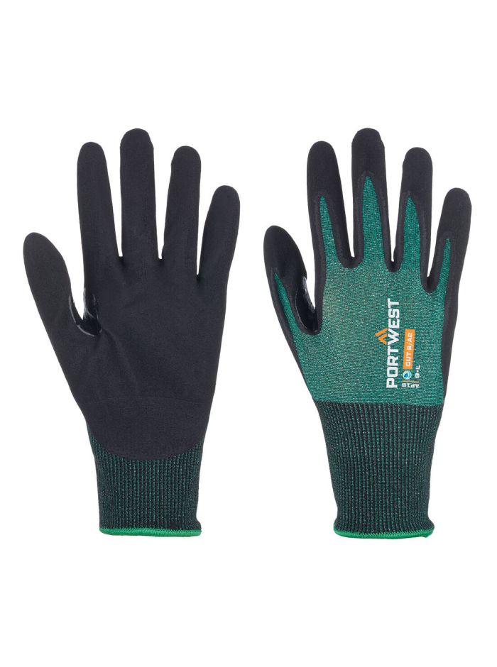 Manusi Inspectie Naylon, L, R, Verde/Negru