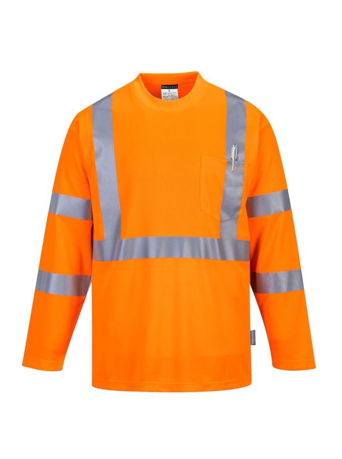 Tricou Hi-Vis cu Maneci Lungi, 4XL, R, Portocaliu