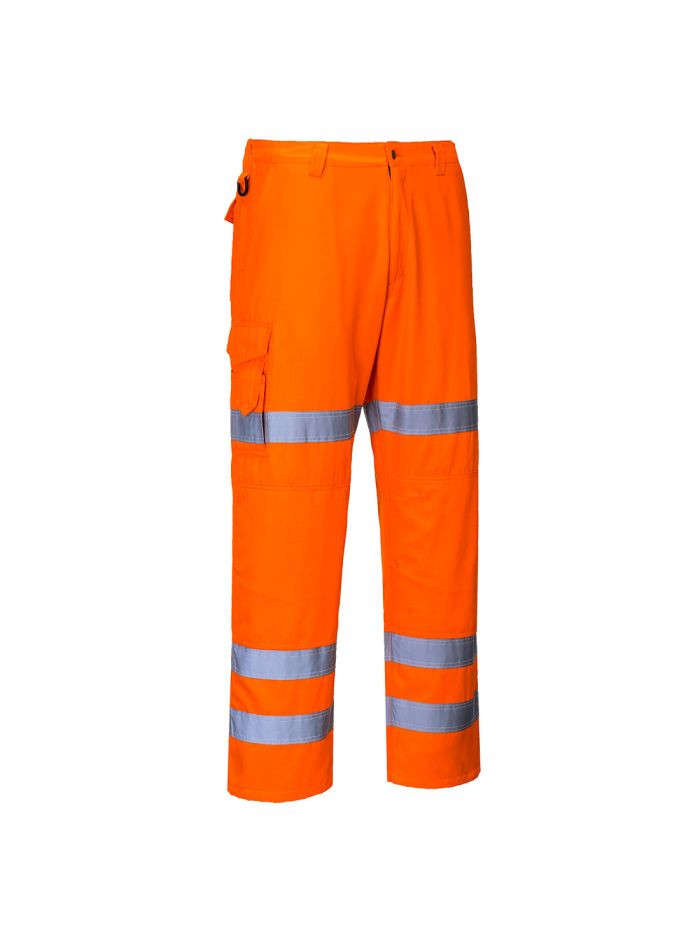 Pantaloni Combat HiVis 3 Benzi, L, R, Portocaliu