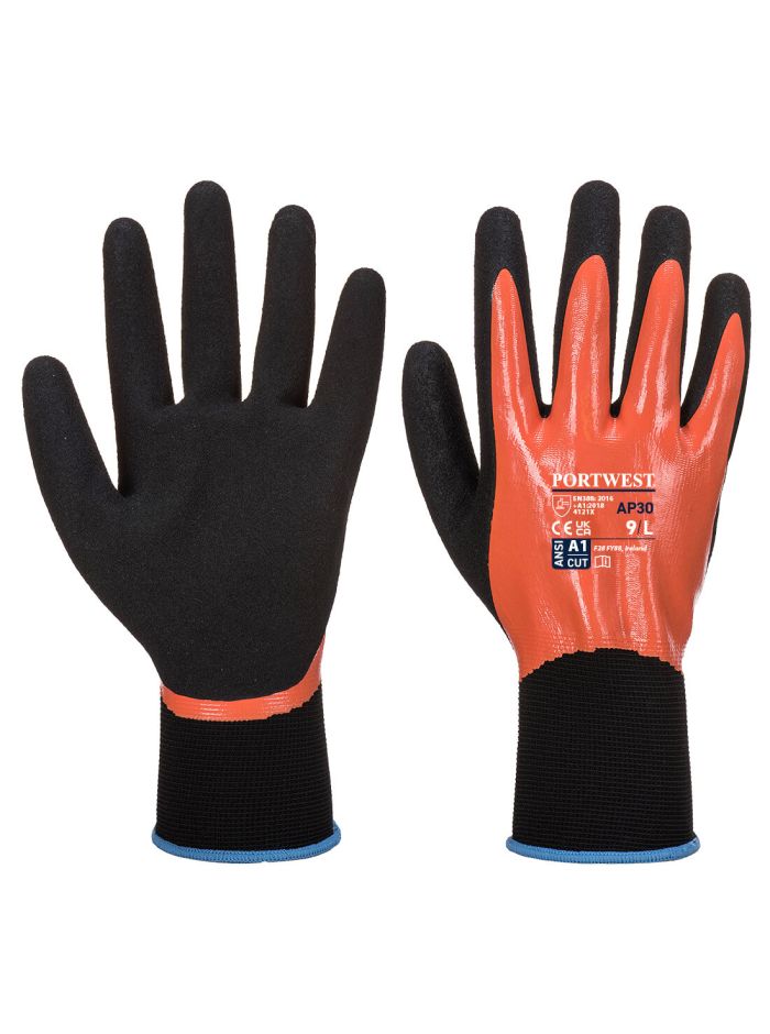 Manusi Dermi Pro, L, R, Portocaliu/Negru