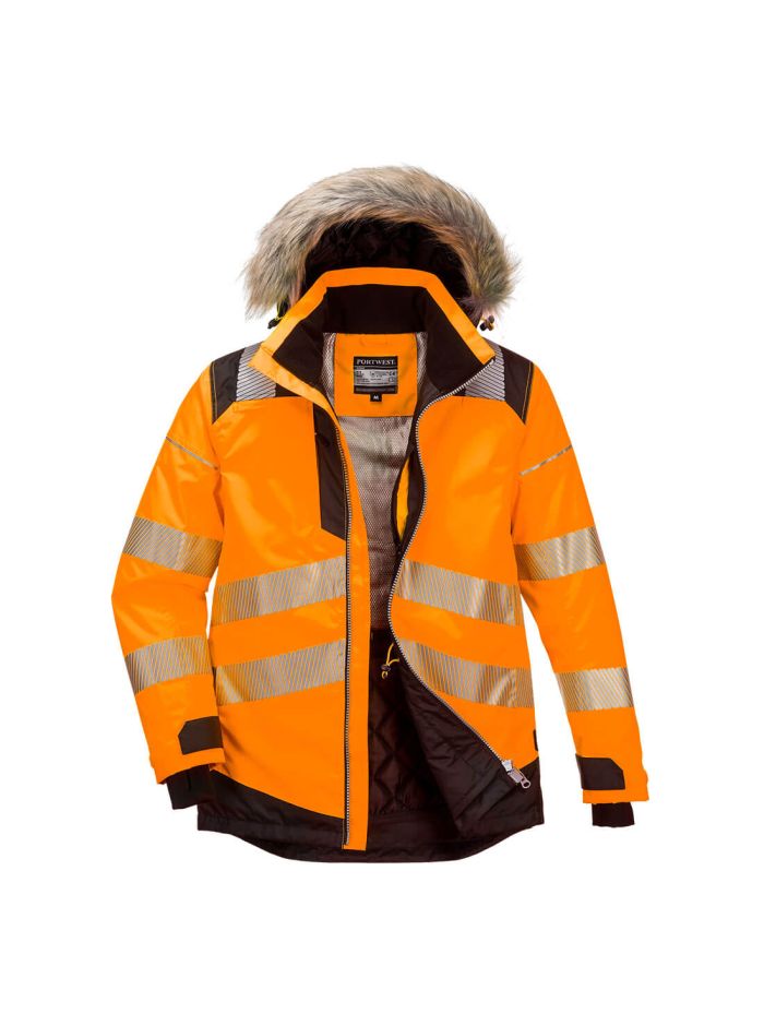 PW3 Jacheta Parka Iarna HI-VIS, 4XL, R, Portocaliu/Negru
