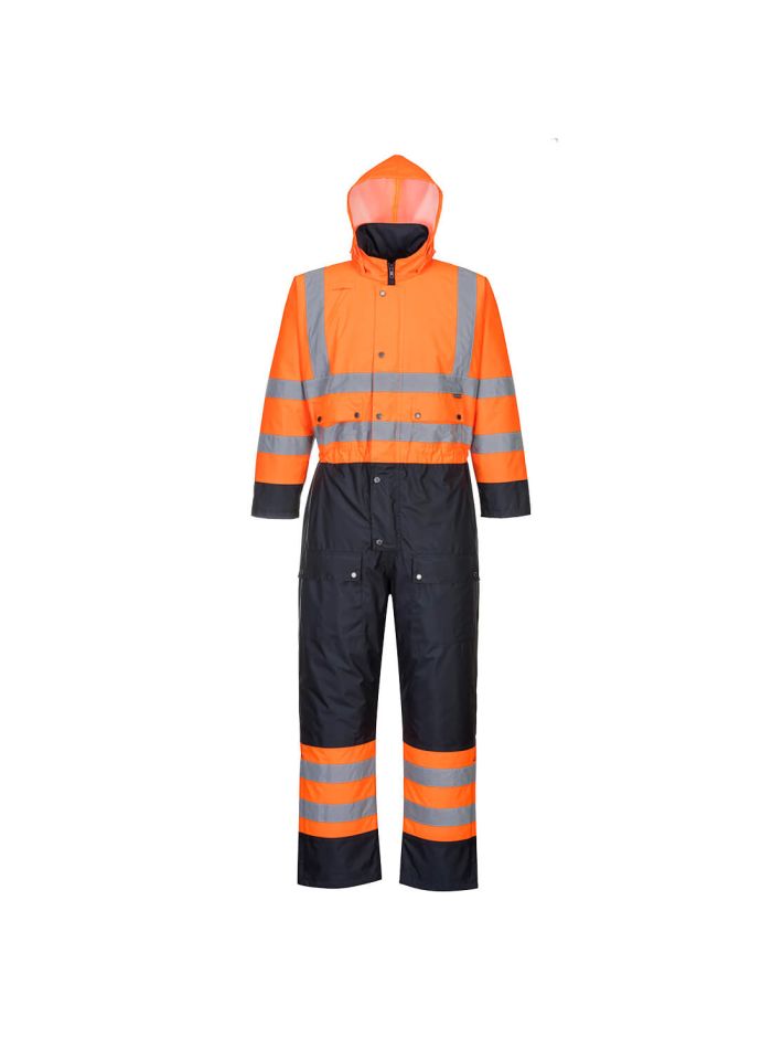 Combinezon HiVis Contrast - Captusit, 4XL, R, Portocaliu/Navy