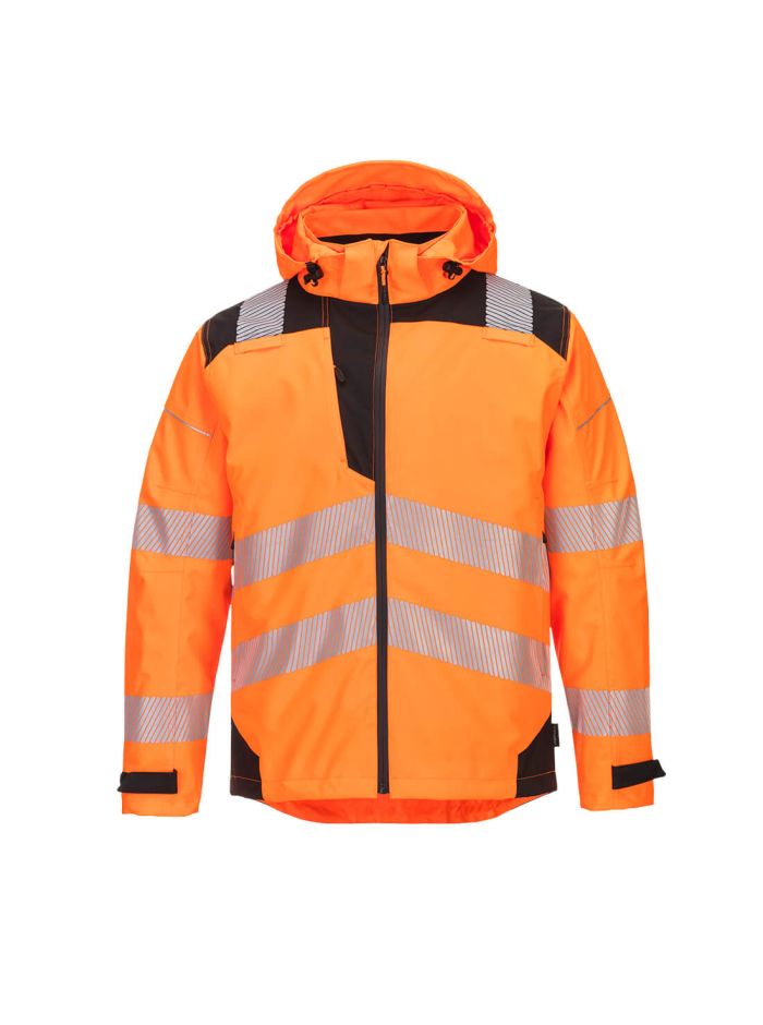 PW3 Extreme Breathable Rain Jacket, L, R, Portocaliu/Negru
