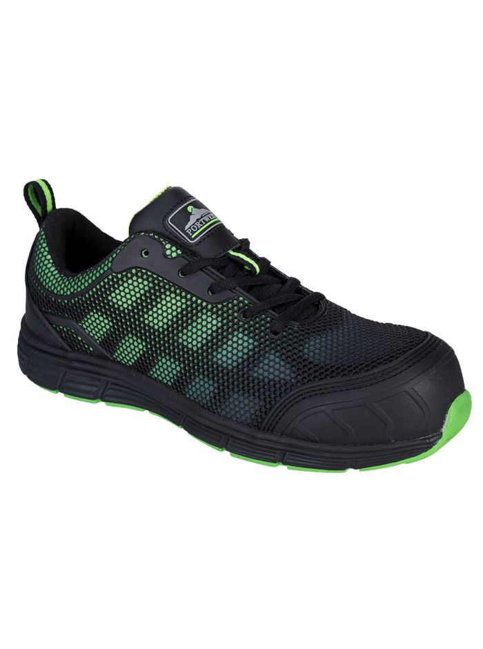 Pantofi Portwest Compositelite Ogwen S1P, 36, N, Negru/Verde