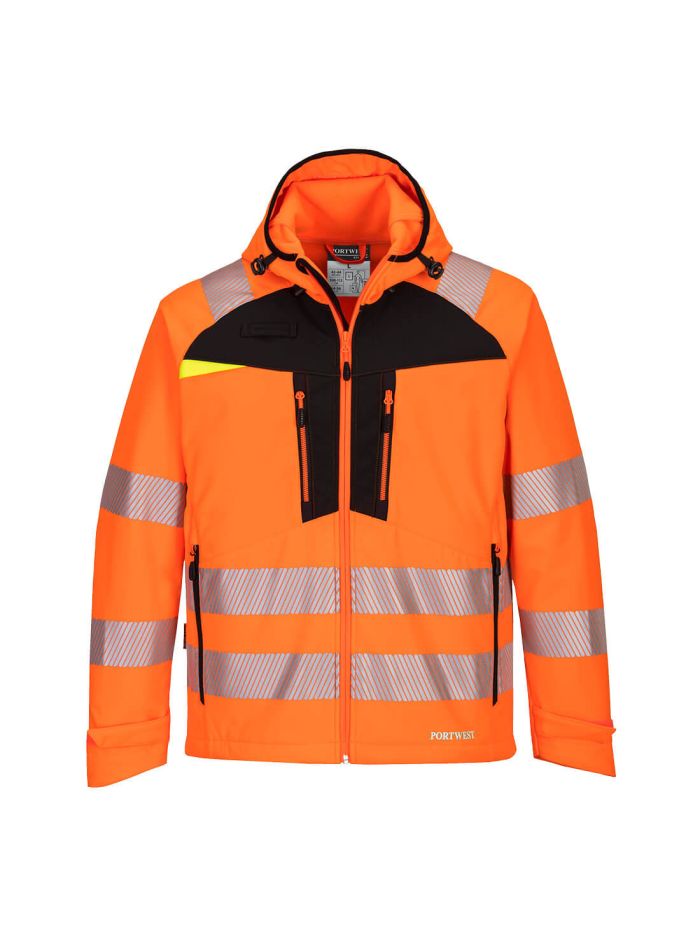 DX4 Hi-Vis Softshell, 4XL, R, Portocaliu/Negru