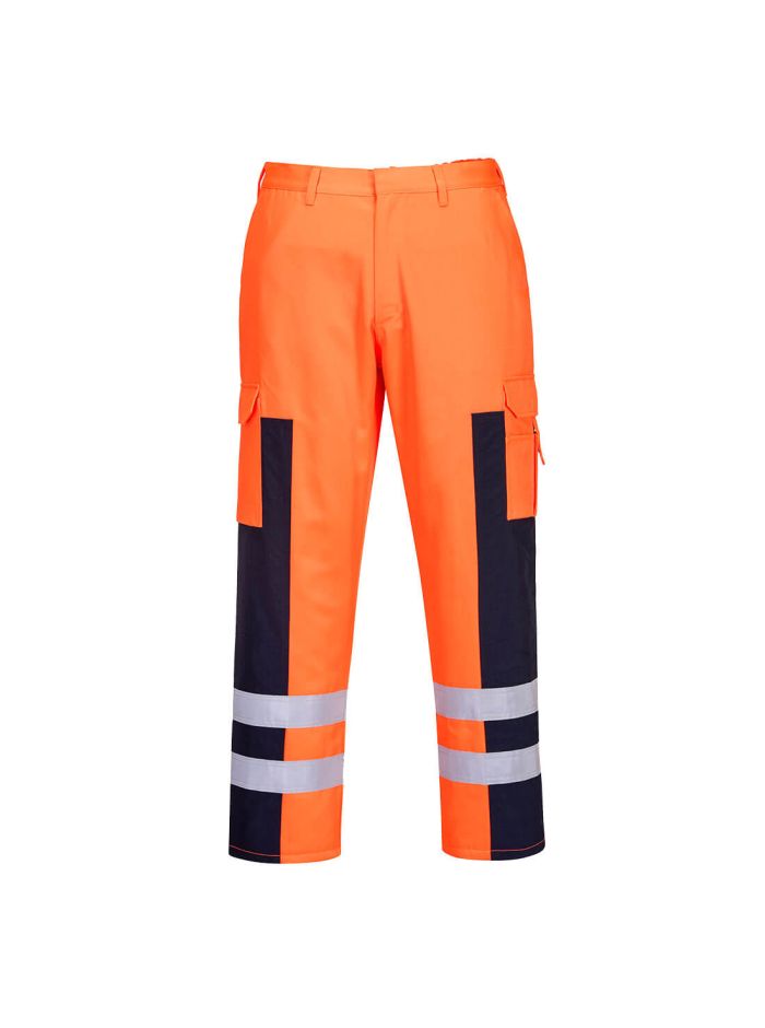 Pantaloni Hi-Vis Ballistic, L, R, Portocaliu/Navy