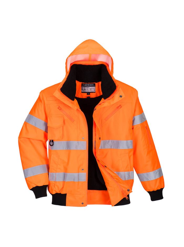 Jacheta 3 in 1 Hi-Vis Bomber, L, R, Portocaliu