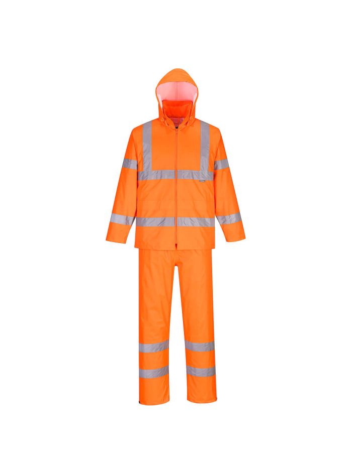 Costum de ploaie Hi-Vis Packaway, 4XL, R, Portocaliu
