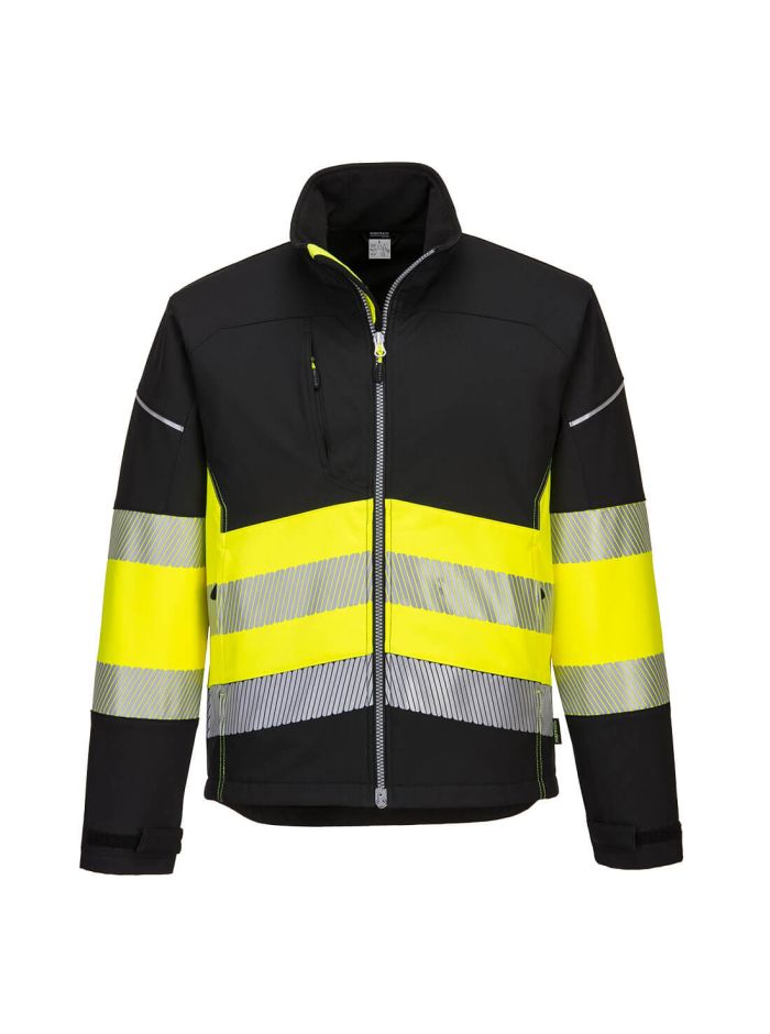 PW3 Jachetă Softshell Hi-Vis Clasa 1, 4XL, Y, Maro