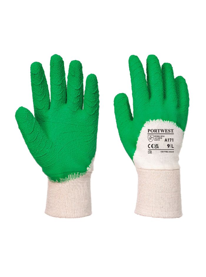 Manusa Latex Open Back Crinkle, L, R, Alb/Verde