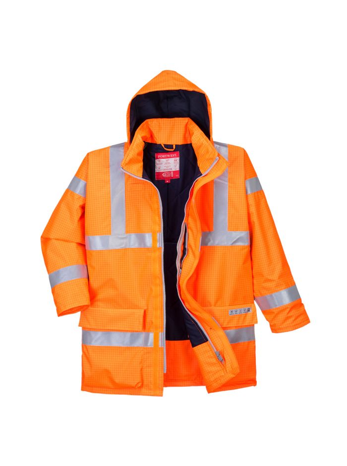 Jacheta Bizflame Rain Hi-Vis Antistatica si Ignifuga, 4XL, R, Portocaliu