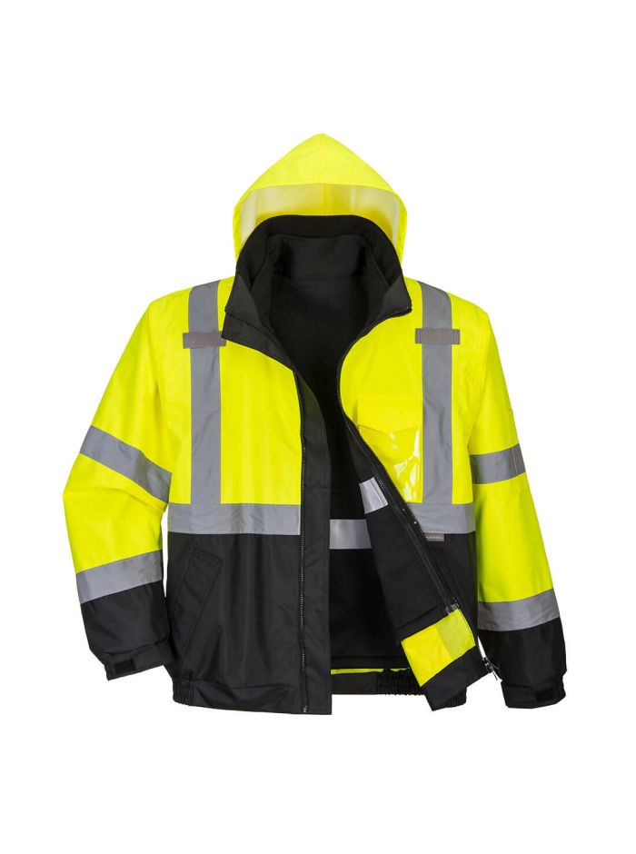 Jacheta Bomber 3-în-1 Hi-Vis Premium, 4XL, R, Galben/Negru