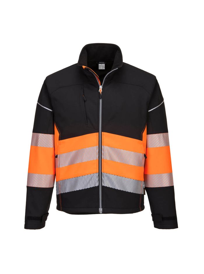 PW3 Jachetă Softshell Hi-Vis Clasa 1, 4XL, O, Maro
