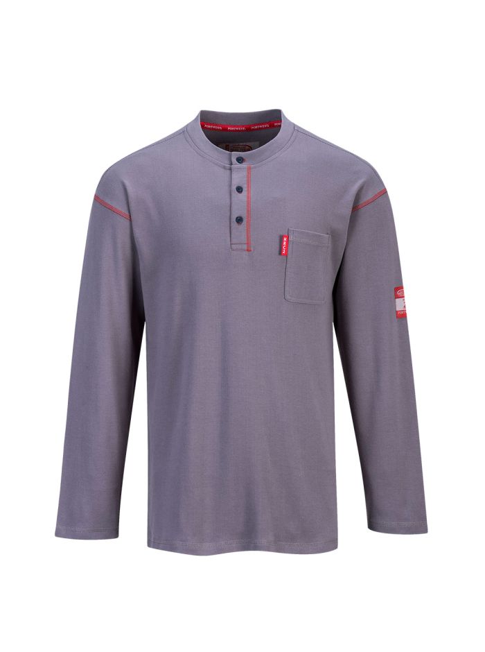 Bizflame FR Henley, 4XL, R, Gri