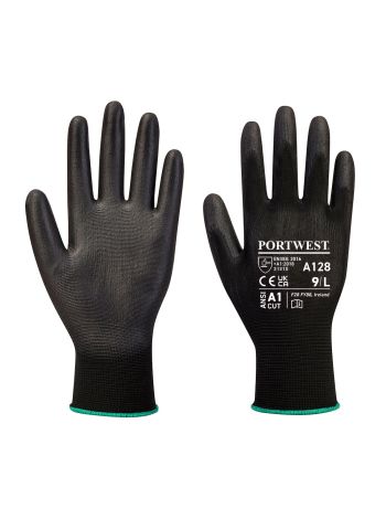 PU Palm Glove Latex Free - Pachet de vânzare cu amănuntul, L, R, Negru