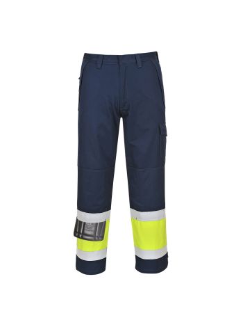 Pantaloni HI Vis MODAFLAME, L, R, Galben/Navy