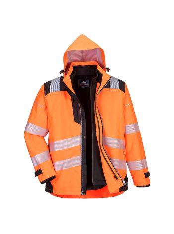 Jachetă 3-în-1 HiVis PW3, 4XL, R, Portocaliu/Negru