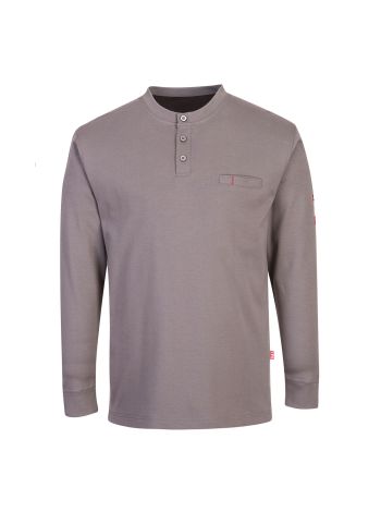 FR Anti-static Henley, L, R, Gri