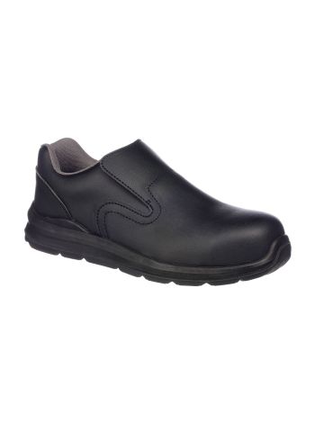 Portwest Compositelite Slip On Safety Trainer, 36, R, Negru