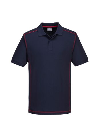 Camasa Polo essential in doua tonuri, L, E, Navy/Rosu