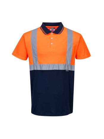 Tricou Polo Doua tonuri., 4XL, R, Portocaliu/Navy