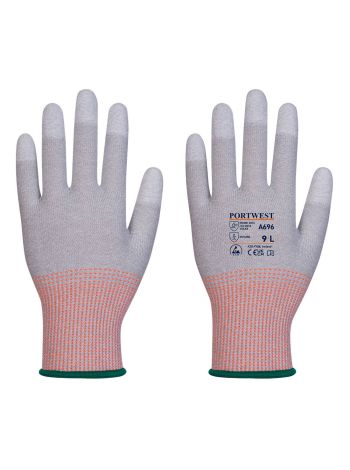 LR13 ESD PU Palm Glove - 12 perechi, L, R, Gri/Alb