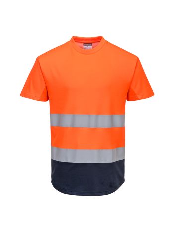Tricou in 2 tonuri , L, R, Portocaliu/Navy
