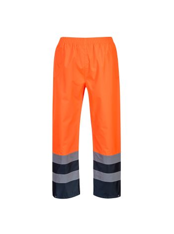 Pantaloni Hi-Vis Traffic Doua Tonuri, L, R, Portocaliu