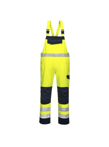 Salopeta cu pieptar HiVis Modaflame, XXL, R, Galben/Navy