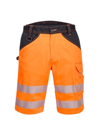 Pantaloni scurți PW3 Hi-Vis, 30, R, Portocaliu/Negru