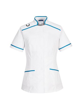 Tunică Medicală, L, R, Alb/Aqua