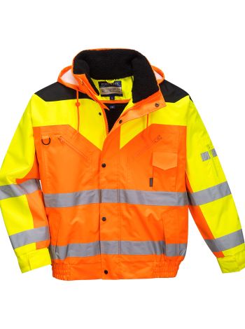 Jacheta Bomber Contrast Plus, L, R, Portocaliu