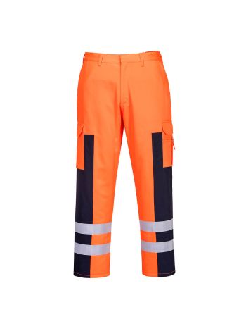 Pantaloni Hi-Vis Ballistic, L, R, Portocaliu/Navy