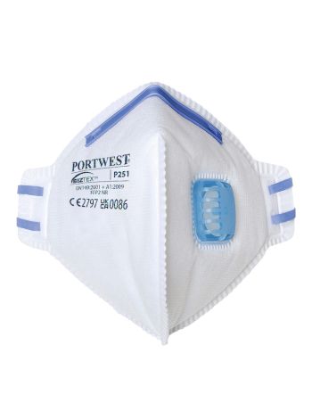 Masca de Protectie Respirator FFP2 Valved Dust Mist Fold Flat , , R, Alb