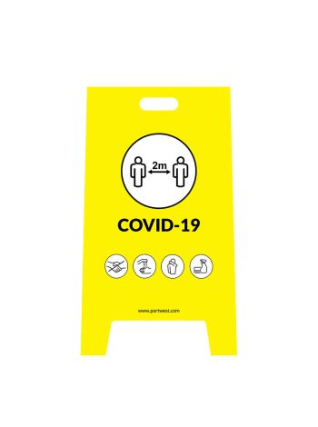 Panou Avertizare Covid, , R, Galben