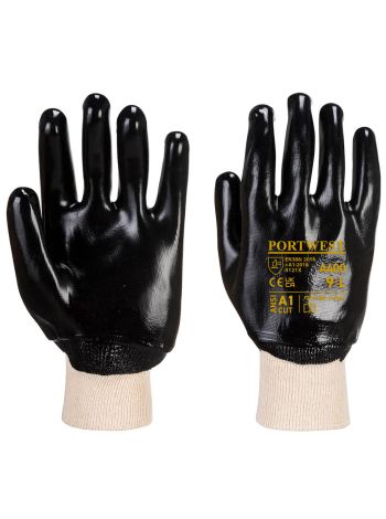 Manusi PVC Knitwrist , L, R, Negru