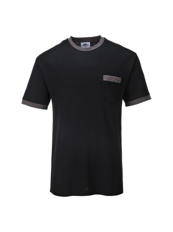 Tricou Portwest Texo Contrast, M, R, Negru